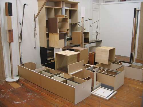 A stack of shelves.