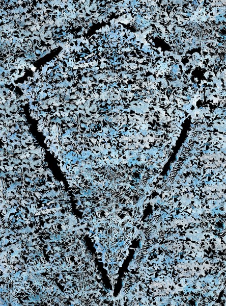 An abstract image with blue colours